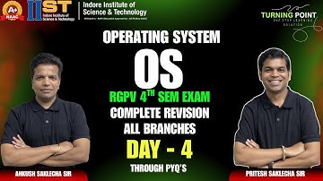 DAY 4 | Operating System | OS | IV SEM | IIST | RGPV EXAM | Ankush Saklecha | Pritesh Saklecha