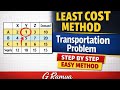 Least Cost Method in Optimization Technique | Transportation Problem Explained with Example