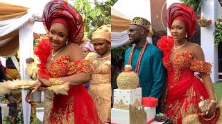 The funny Nigeria bride and smiling groom, my IGBO WEDDING |(IGBANKWU) #weddingdress #igbowedding