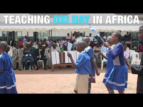 A Priest Celebrates OXI Day in Africa to Empower Youth