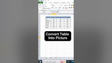 Excel Table Convert Into Picture | TrickoWorld