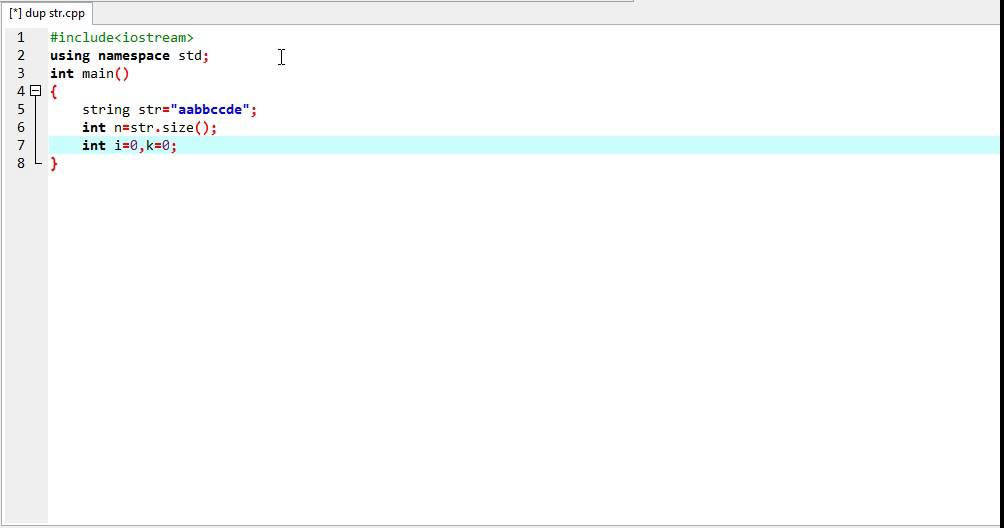 Remove Duplicate elements from sorted string C++ Program - YouTube