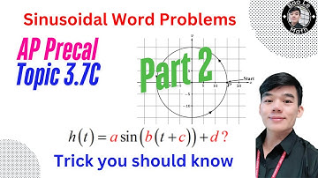 AP Precalculus | Topic 3.7C | Sinusoidal Function Word Problems with TI-NSpire & TI-84 Calculators.