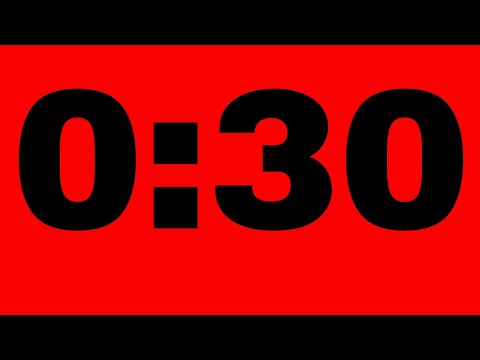 30 Second Timer: (Alarm At the End) The Best 30 Second Countdown
