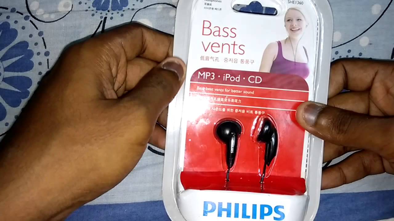 philips SHE 1360 earphones unboxing