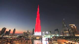 A preview of Burj Khalifa's LED lights