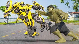 The Hulk vs Bumblebee Ending Scene | Transformers: Rise of The Beasts - Final Battle