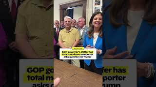 Governor Kelly Ayotte's (R-NH) staff attempted to block a credentialed reporter question.