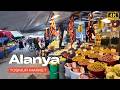 Alanya Tosmur Market Walking Tour | Local Market Walk in Alanya 4K