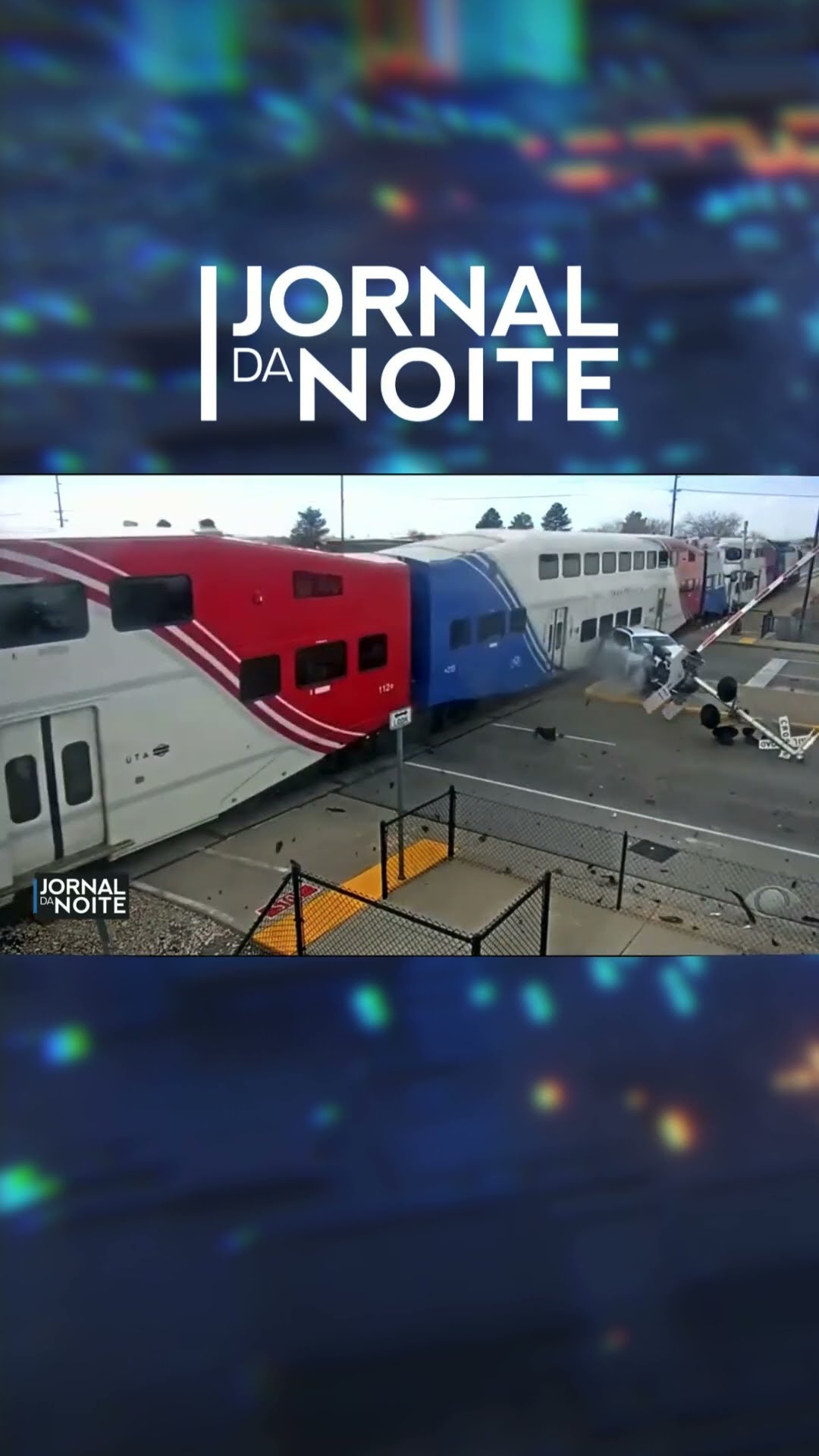 Motorista escapa de ser atingido por trem