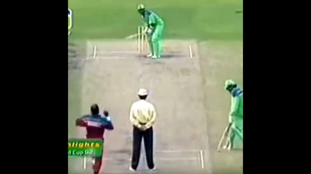 Malcom Marshal vs Javed Miandad 1992 world cup Melbourne