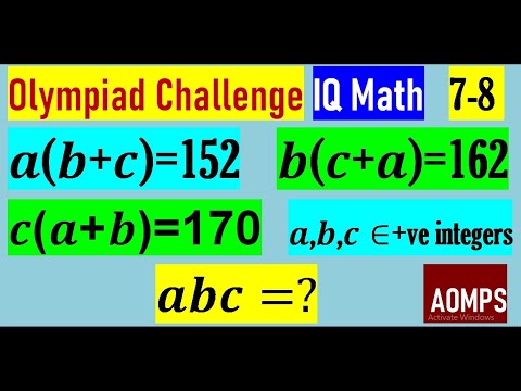 If a(b+c)=152, b(c+a)=162 and c(a+b)=170, where a, b and c are positive integers, find abc.