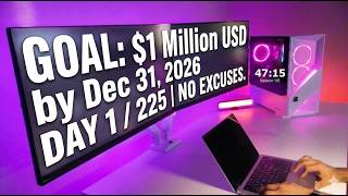 7 Hours Deep Work Log - Day 1/223 (Brain Training for $1M Goal) | Pomodoro 60/10