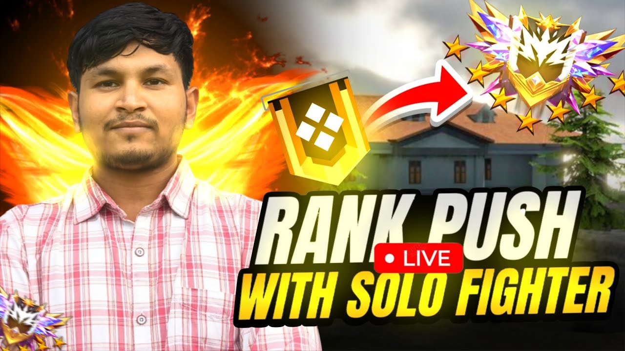 🔥 [ LIVE ]  free fire max  live || SOLO FIGHTER || 