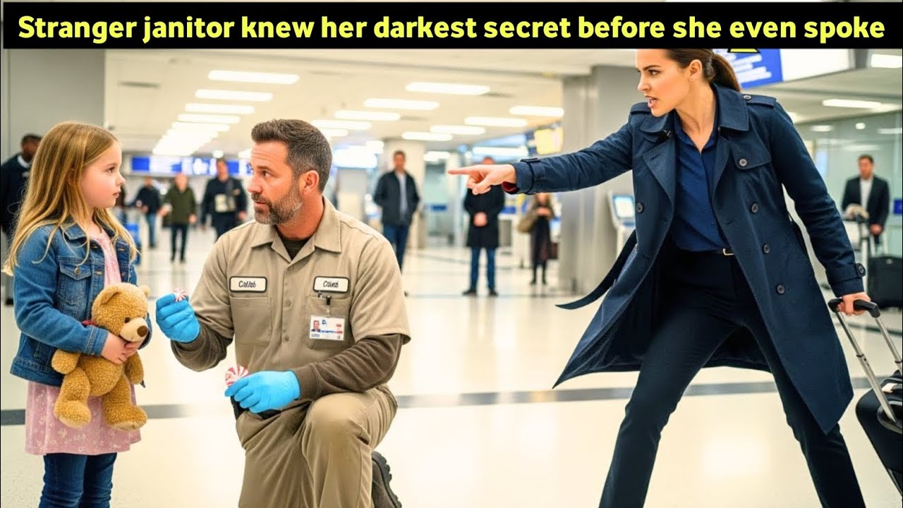 She Yelled at the Airport Janitor for Comforting Her Crying Child—Then Froze When He Said Her Name..