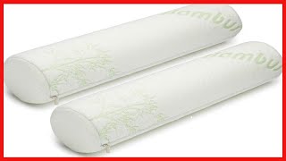 2 Pack Bamboo Cervical Neck Roll Memory Foam Pillow, Bolster Pillow