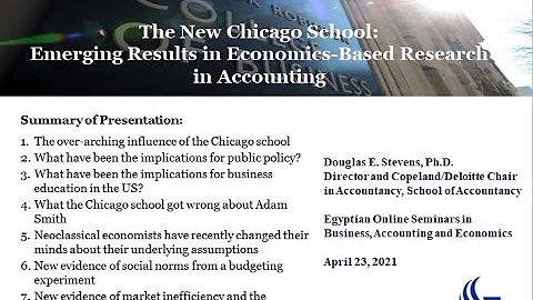 Professor. Douglas Stevens "The New Chicago School...