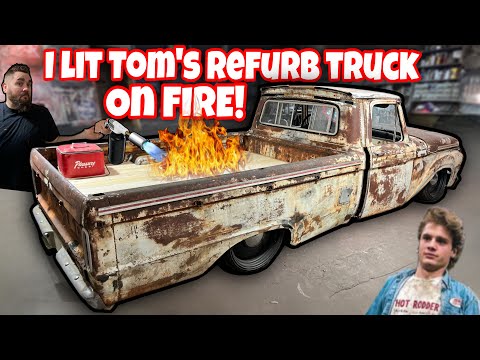 Finishing Tom’s Refurb F-scalade By Setting It On Fire! Budget Chassis Swap Hot Rat Rod!