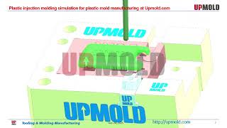 Plastic injection molding simulation for plastic mold manufacturing at Upmold.com