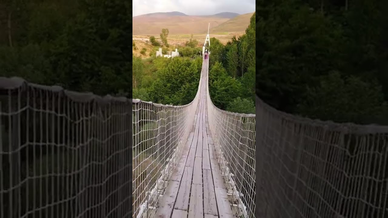 Wooden Suspension Bridge In Meshginshahr - Ardabil - IRAN 