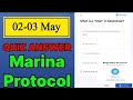 Marina Protocol Quiz Answer 02 May | Marina Protocol Today Answer | Marina Protocol Daily Quiz