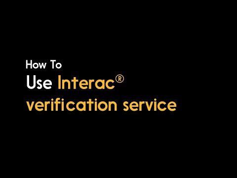 How to Use Interac verification service