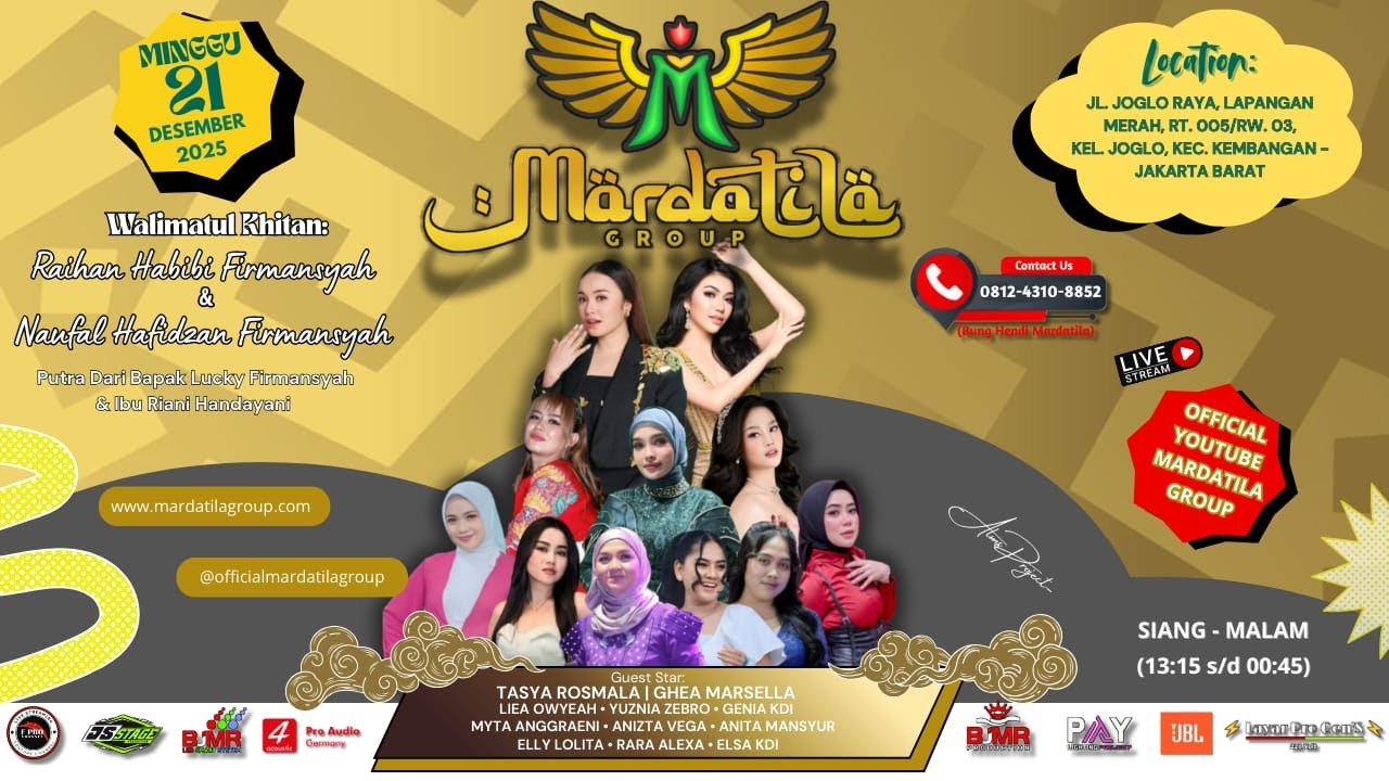 KONSER MARDATILA GROUP (MALAM)  - HAJAT BPK. LUCKY & IBU RIANI | JOGLO - LAPANGAN MERAH