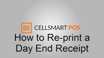 How to Re-print a Day end Receipt