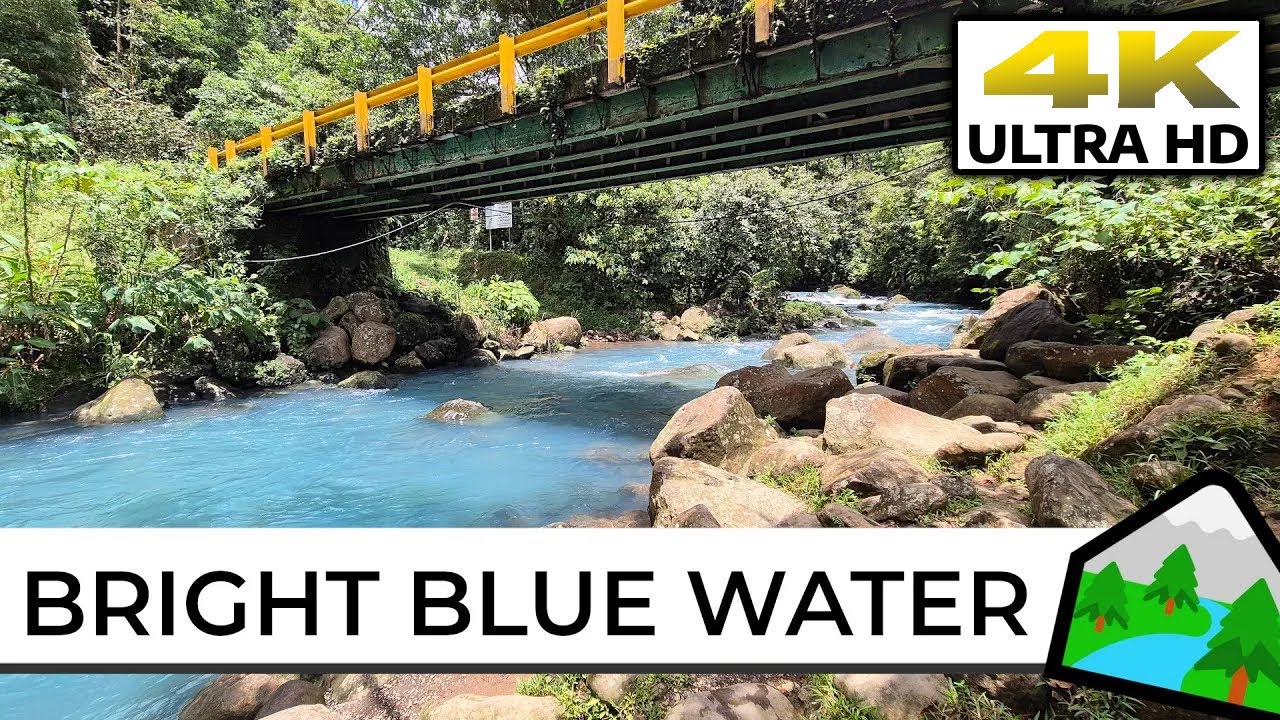 [4K] Tour RIO CELESTE, Costa Rica 🏞 Swim In Incredible Blue Water # ...