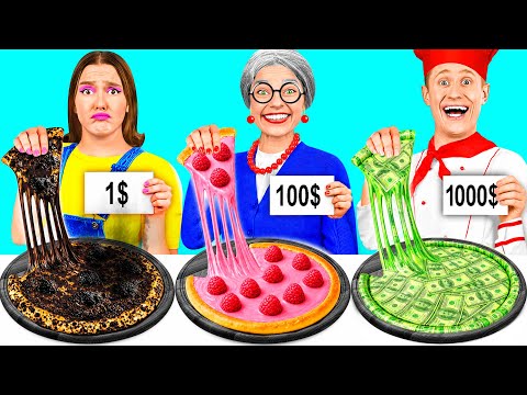 1$ vs 100$ vs 1000$ Cooking Challenge | Fantastic Food Hacks