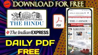 How to Download The Hindu and Indian Express Newspaper Free PDF | The Hindu Today PDF free#thehindu