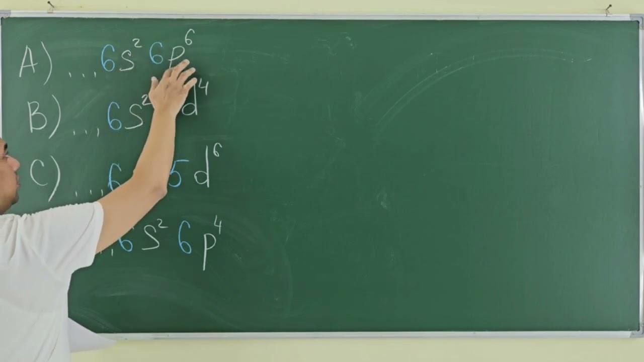 Kimyoviy element atomining 6-pog’onasida oltita elektron bo’lsa, elementning elektron konfiguratsiya