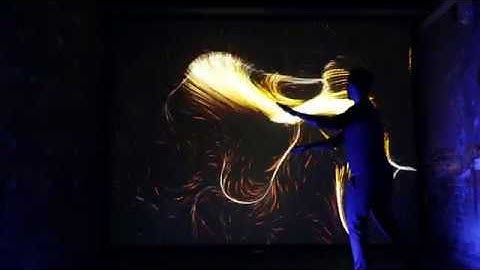 Body Mapping Projection Featuring an Interactive Digital Wall Digital Installation