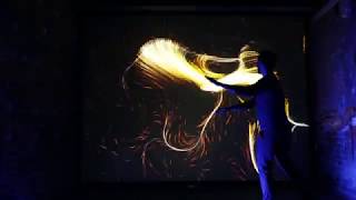 Body Mapping Projection Featuring an Interactive Digital Wall Digital Installation
