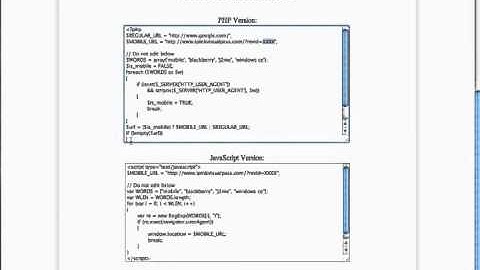 How To Install A Mobile Redirect
