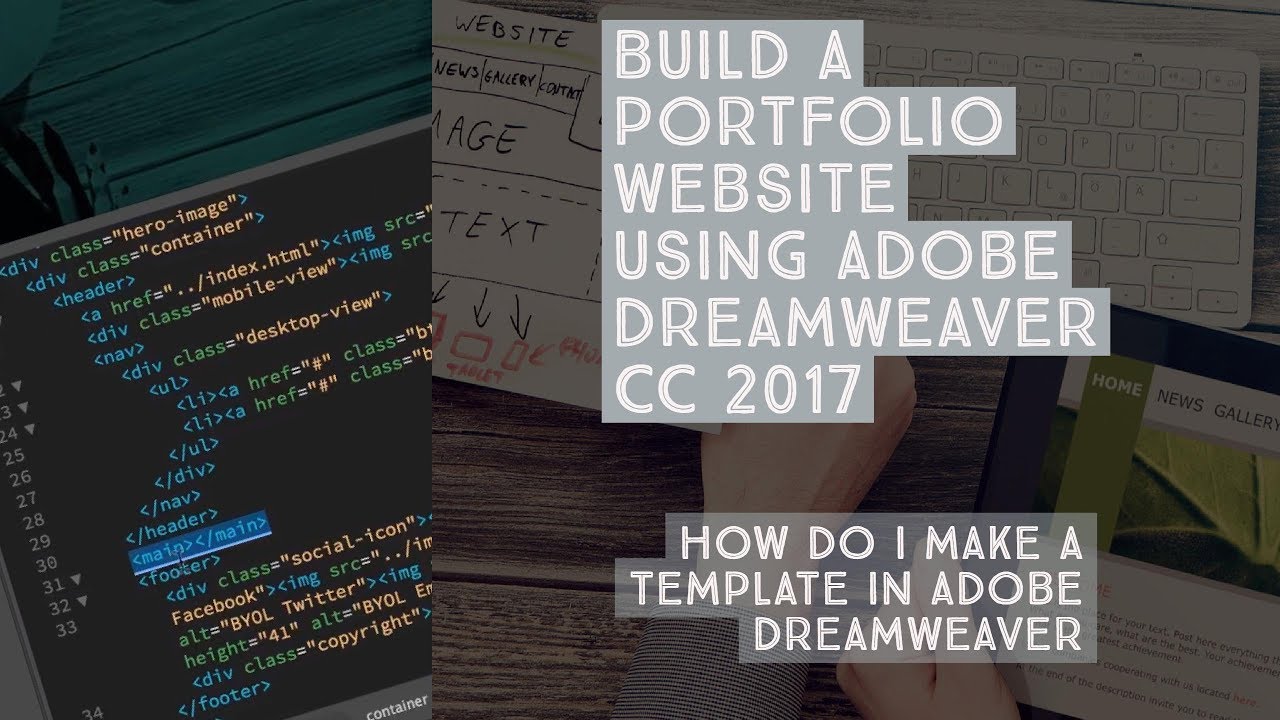 How do I make a template in Adobe Dreamweaver - Dreamweaver Templates [22/38]