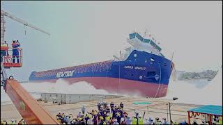 Launch of the Hansa Anholt C 312 Cargo Ship 