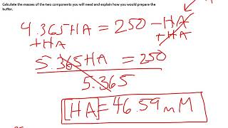 CHEM 405/406 - Buffer Calculations using the Henderson-Hasselbalch Equation