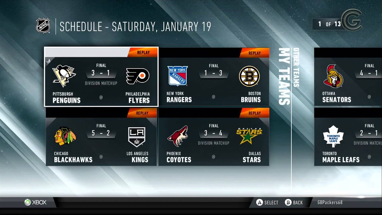 nhl gamecenter