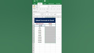 zakat formula in Excel