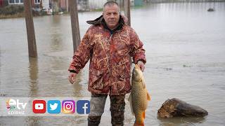 Meri̇ç Nehri̇ Taşti Tarlalardan Balik Toplandi