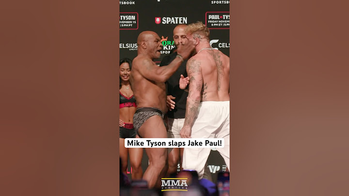 Mike Tyson slaps Jake Paul at the weigh-ins!