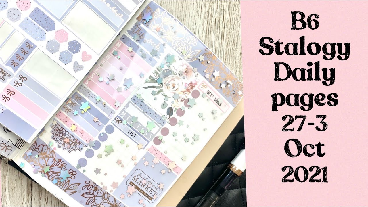 B6 Stalogy || plan with me weekly pages || 27 - 3 Oct - YouTube