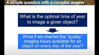 Charles Bracken: Finding the Optimal Nights to Image an Object