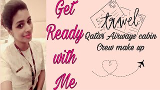 QATAR AIRWAYS CABIN CREW  MAKE UP LOOK ( ENGLISH SUBTITILES ) || MALAYALI YOUTUBER LIVE ||