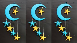 Star Moon Paper Wall Hanging Craft Ideas Home Decor Wall Hanging Craft Ideas