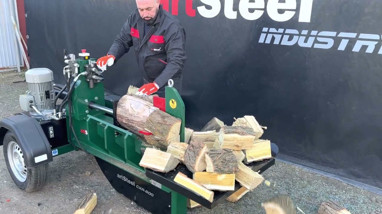 artSteel CXR-600 - Vízszintes villanymotoros hidraulikus hasítógép