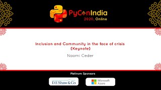 Keynote:  Inclusion and Community in the face of crisis - Naomi Ceder