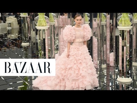 Lily-Rose Depp walks on the runway during the Chanel Haute Couture Spring  Summer 2017 shows as part of Paris Fashion Week on January 24, 2017 in  Paris, France. Photo by Laurent Zabulon/ABACAPRESS.COM