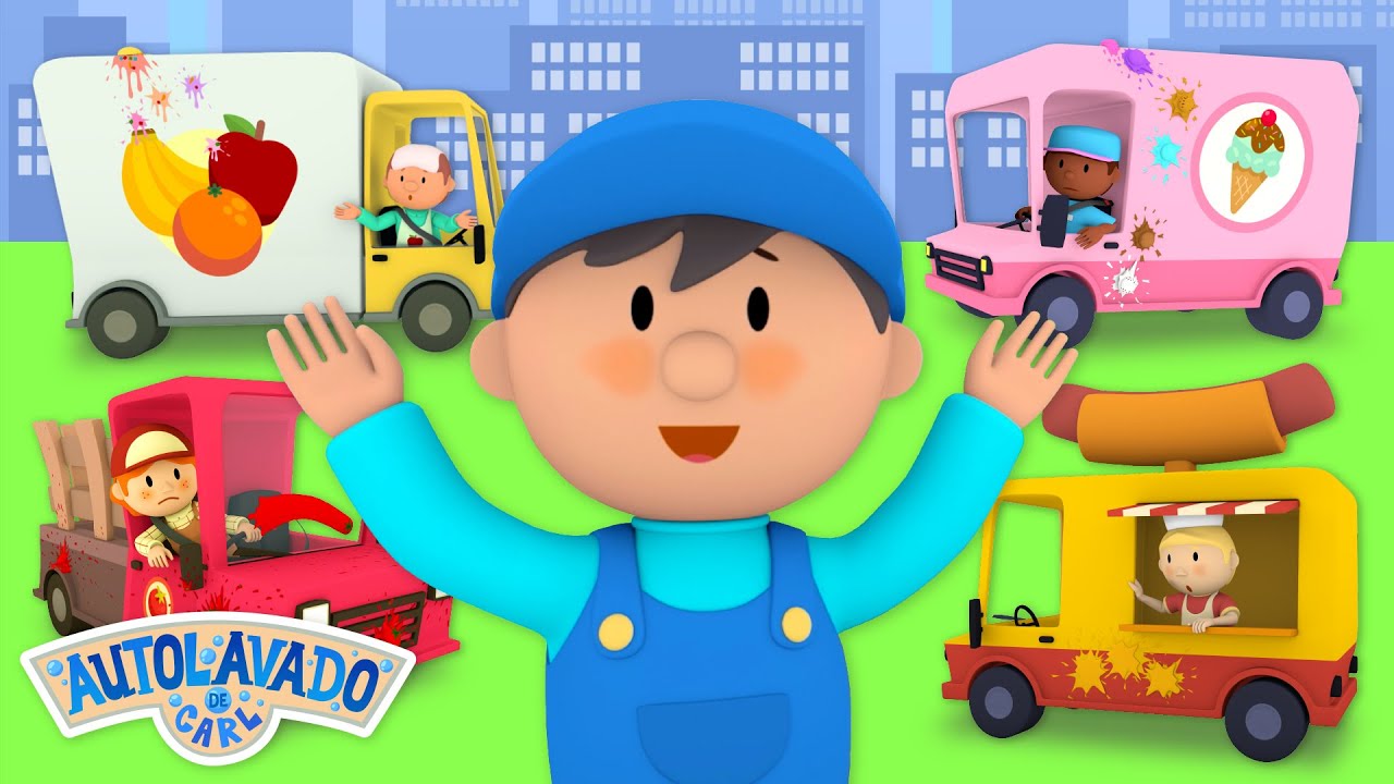 ¡Carl Limpia Furgonetas de Comida Sucias en su Lavadero de Carros! | El Autolavado de Carl